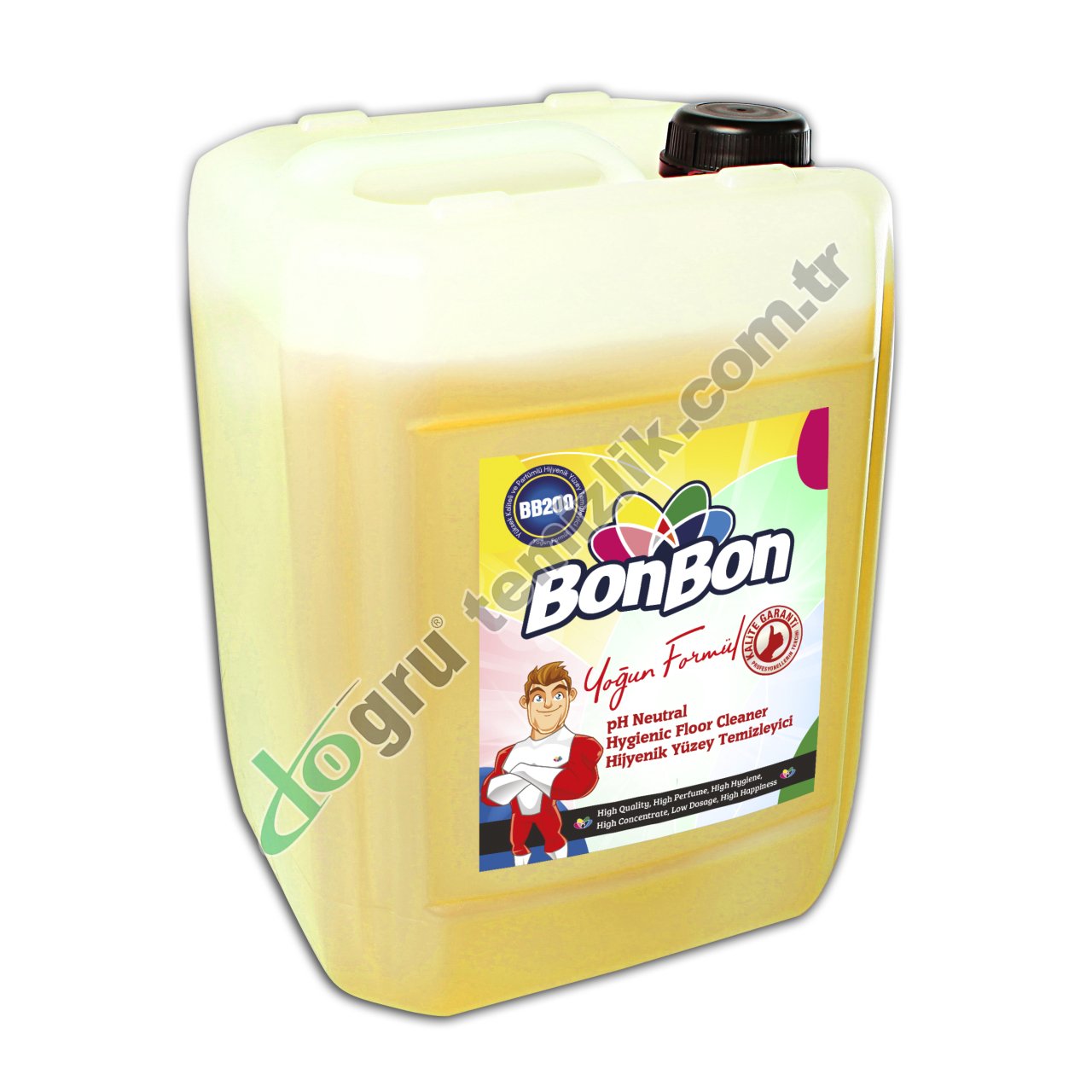 BONBON BB200 SARI PH NEUTRAL HİJYENİK YÜZEY TEMİZLEYİCİ 20L
