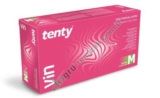 Tenty Vin Vinil Pudrasız Muayene Eldiveni