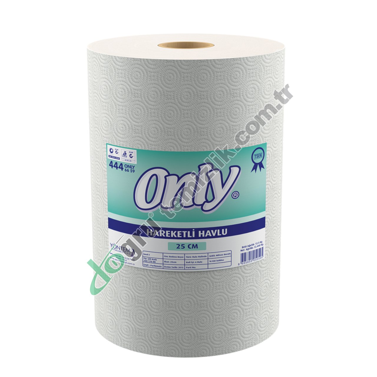 Only 12,5 kg Tekno Hareketli Havlu 25 cm %100 Selüloz