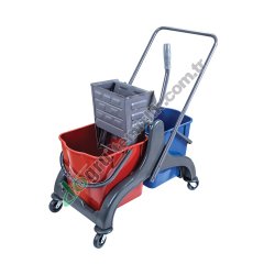 Üçtem CK751 Çift Kovalı Metal Presli Plastik Taşıyıcılı Temizlik Seti 2x25 LT