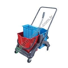 Üçtem CK770 Çift Kovalı Plastik Presli Plastik Taşıyıcılı Temizlik Seti 2x18 LT