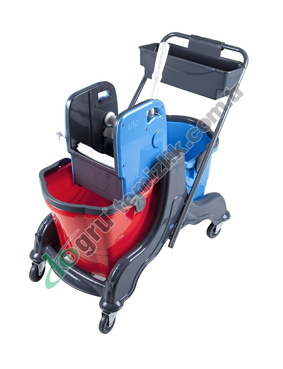 Üçtem HCK714 Çift Kovalı Metal İtme Kollu Temizlik Seti 2x25 LT