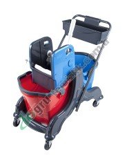 Üçtem HCK714 Çift Kovalı Metal İtme Kollu Temizlik Seti 2x25 LT